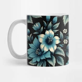 Blue Floral Motif Mug